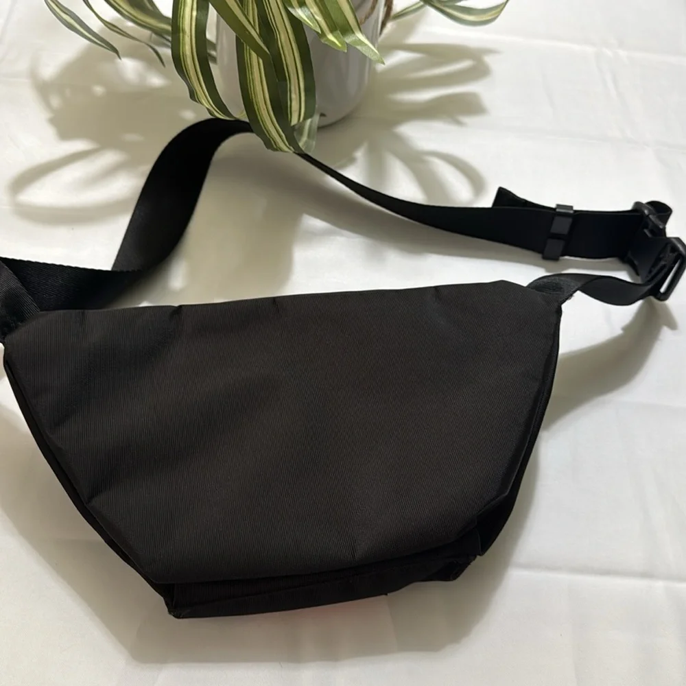 True Religion Black Red Accent Belt Bag